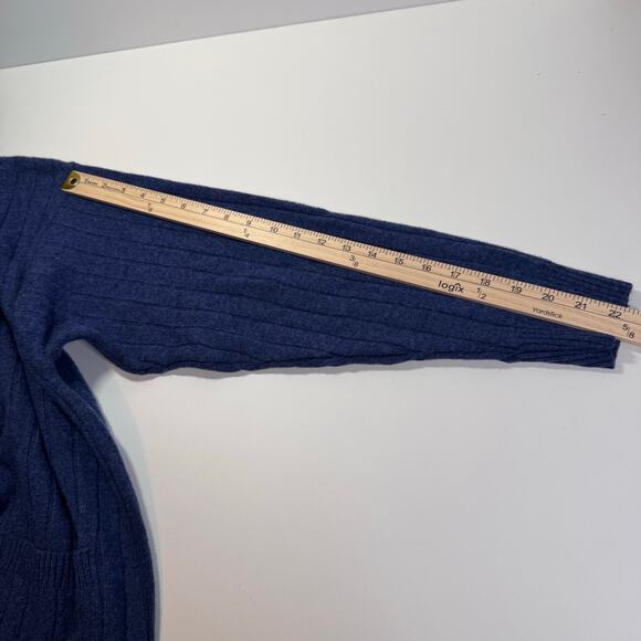 Vintage PENDLETON Wool Cardigan Ribbed Knitted Sweater Button Men's Blue Large - Picture 5 of 7
